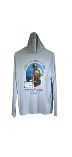 Hooded Dry Fit Long Sleeve -  Faith Family Fish Design